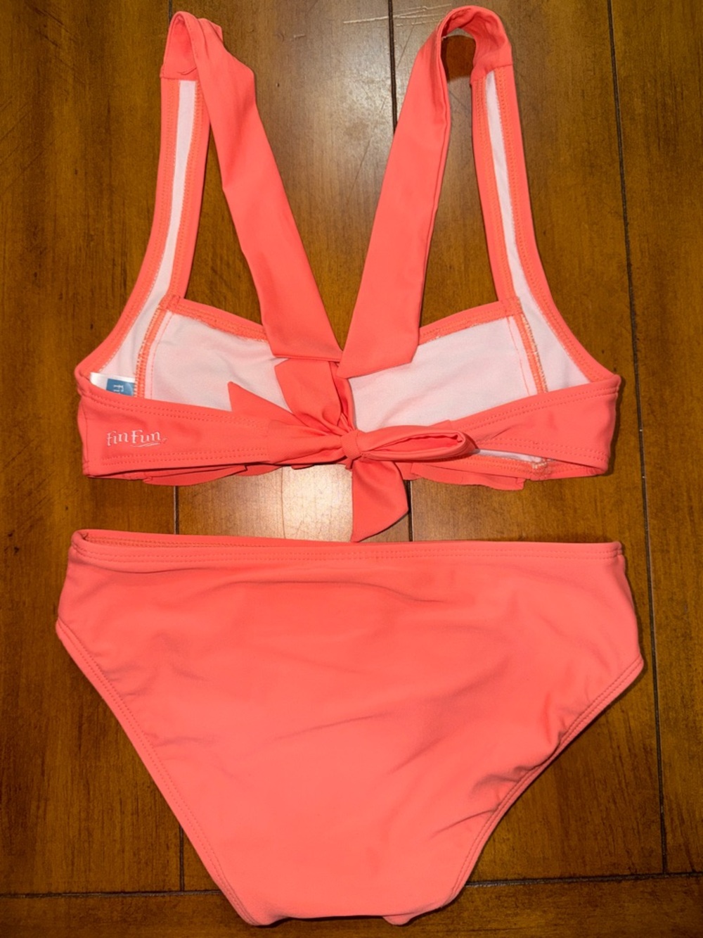 Girls' Coral Ruffle Bikini Two-Piece - Picture 3 of 4